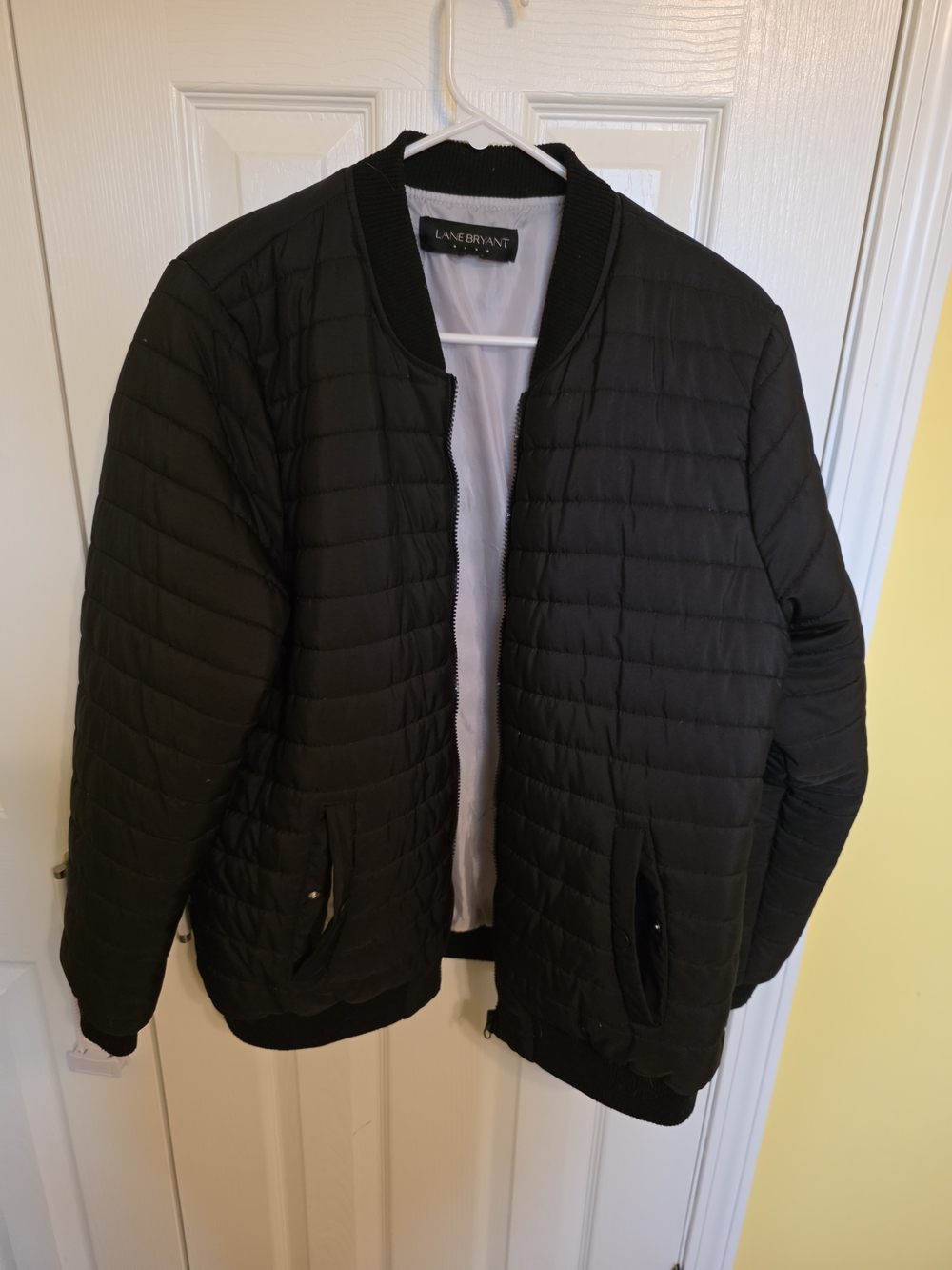 Lane Bryant Men's Quilted Bomber Jacket - Black